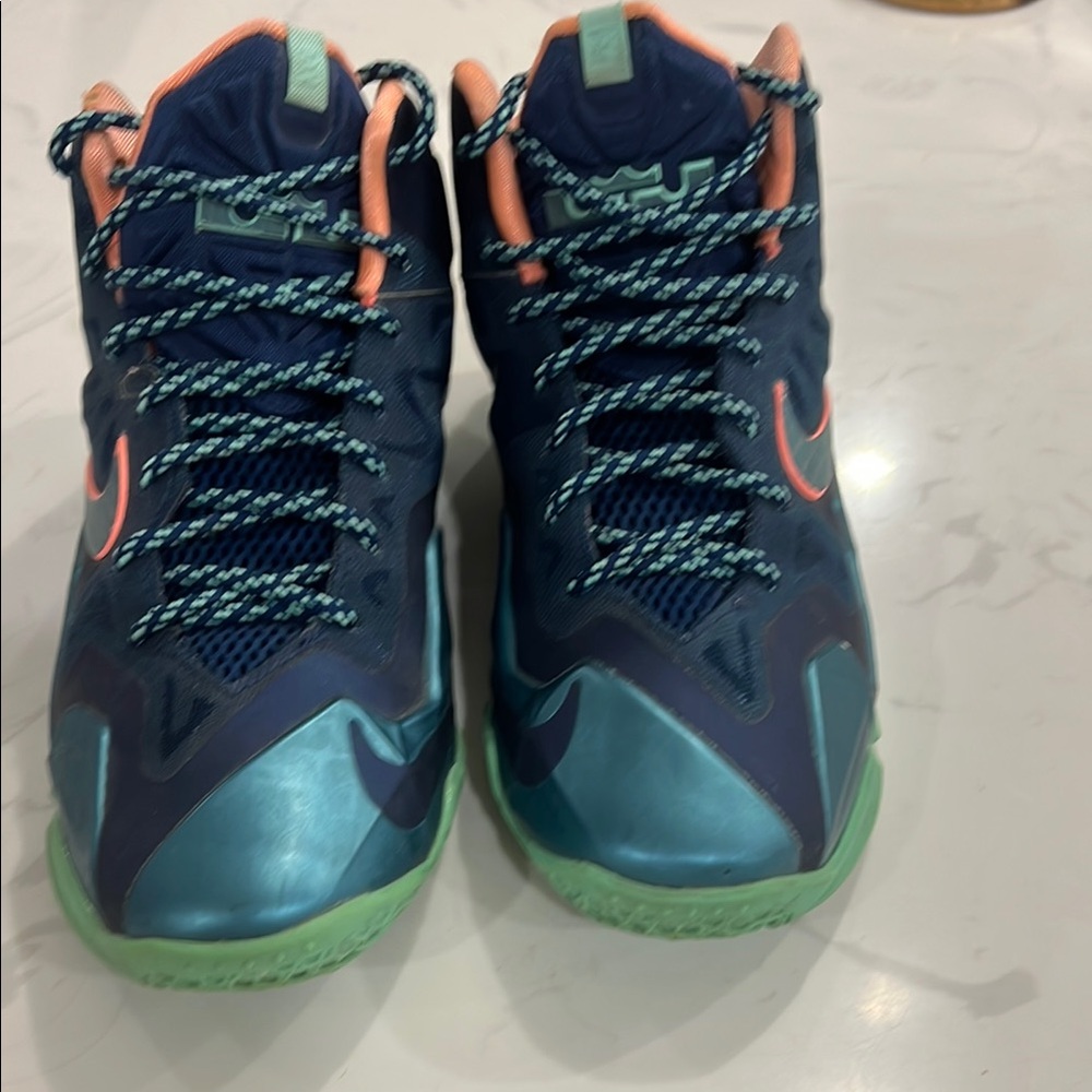 Nike Kids' Blue and Green Athletic Shoes